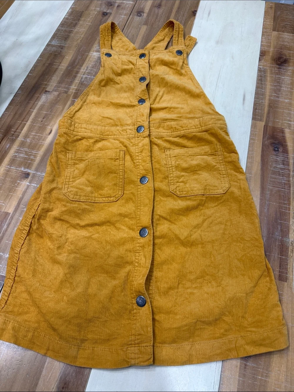 Old Navy Mustard Corduroy Pinafore Dress